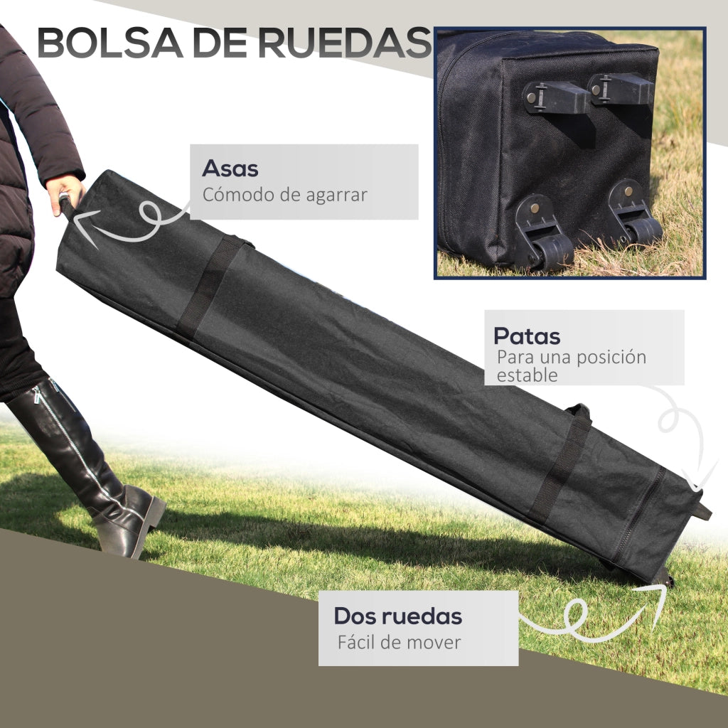 Tenda da giardino pieghevole ¨C zephmum ¨C grigio 4x4x2.8 m
