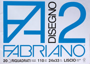 FABRIANO BLOCCO DISEGNO F2 24X33CM LISCIO CON RIQUADRO 20 FOGLI