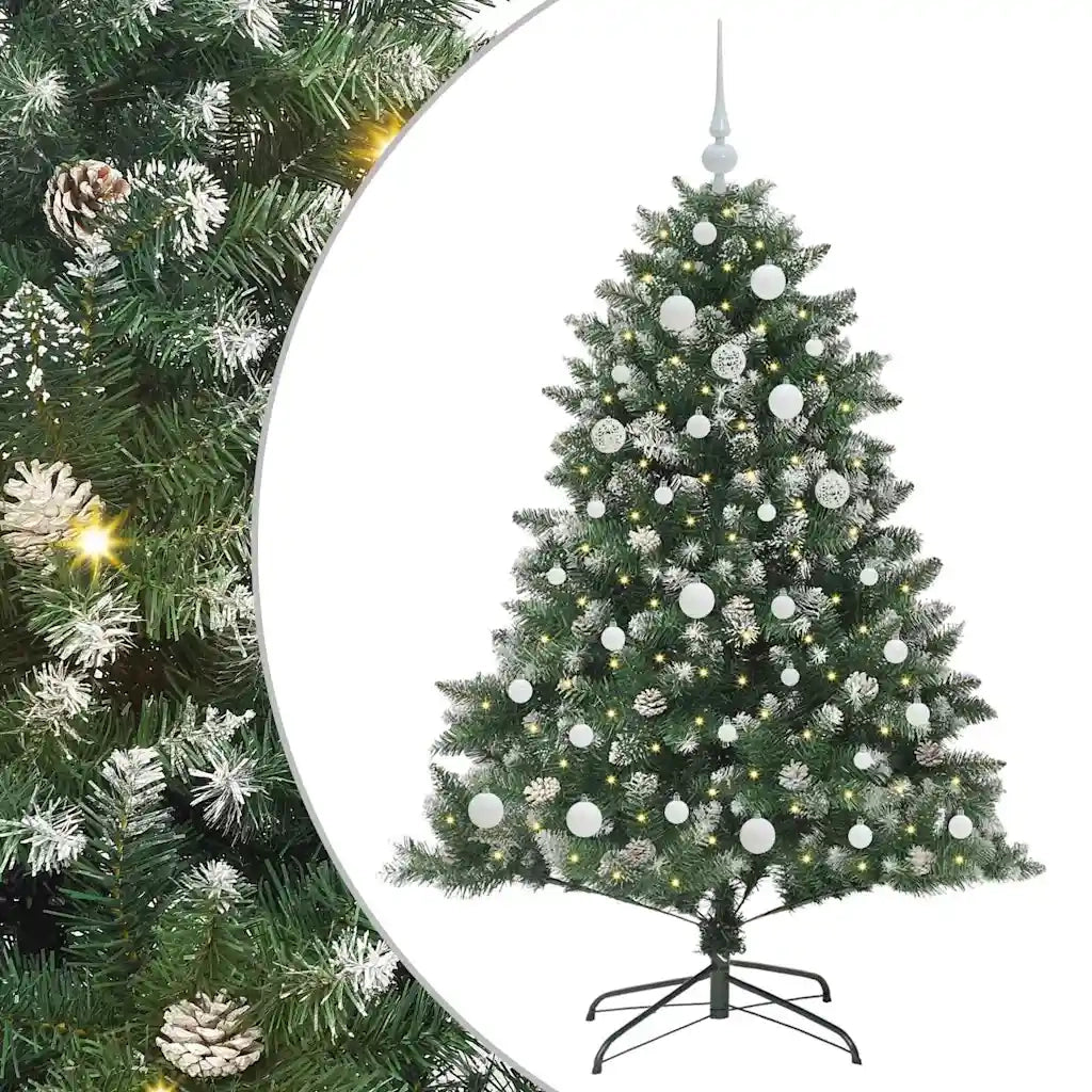 Albero di Natale | Decorazioni natalizie artificiale con 150 LED Verde 150 cm
