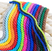 Tre cavi di corda in cotone naturale - diametro 2,5 cm - super soffice bianco - 3 metri