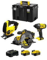 STANLEY FatMax Kit SVK305 (SFMCS600 + SFMCS500 + SFMCF800 + 2 x 4,0 Ah + Caricabatteria + TSTAK VI)