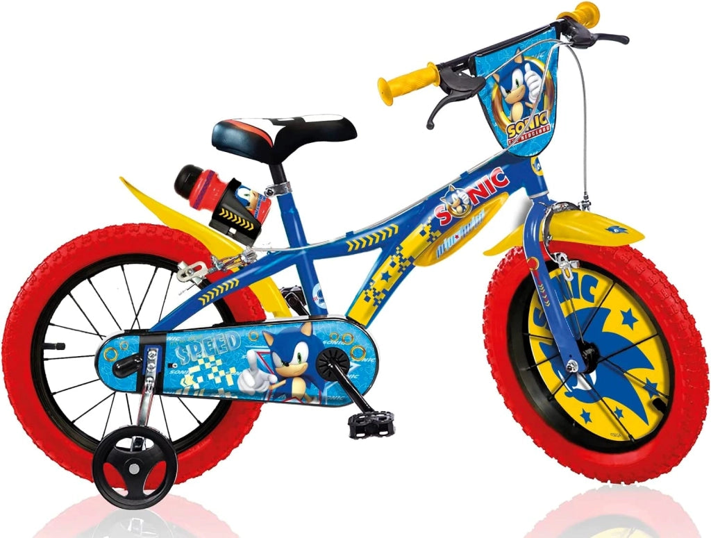 BICICLETTA SONIC DA 16" CON ROTELLE E BORRACCIA PER BAMBINO