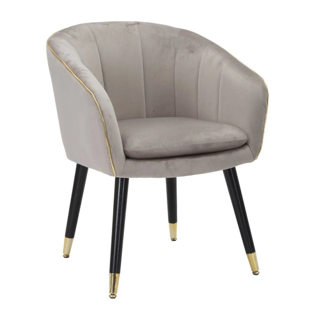 Poltrona VKH316, Grigio, Legno, 62x58x78 cm