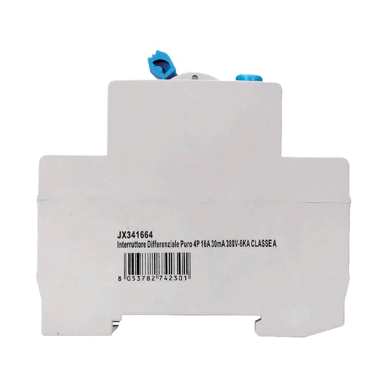 RCCB Interruttore Differenziale Puro Tipo A 3P+N 4M 6000A 30mA 16A AC 400V IP20 IEC61008-1