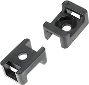 Clips di fissaggio 150 pezzi - Cinture per cavi fino a 9 mm - Adatte per viti M5 - Nero - Resistenti PA66/Nylon 66 - Dimensioni 23 x 16 x 10 mm - Cinture per cavi