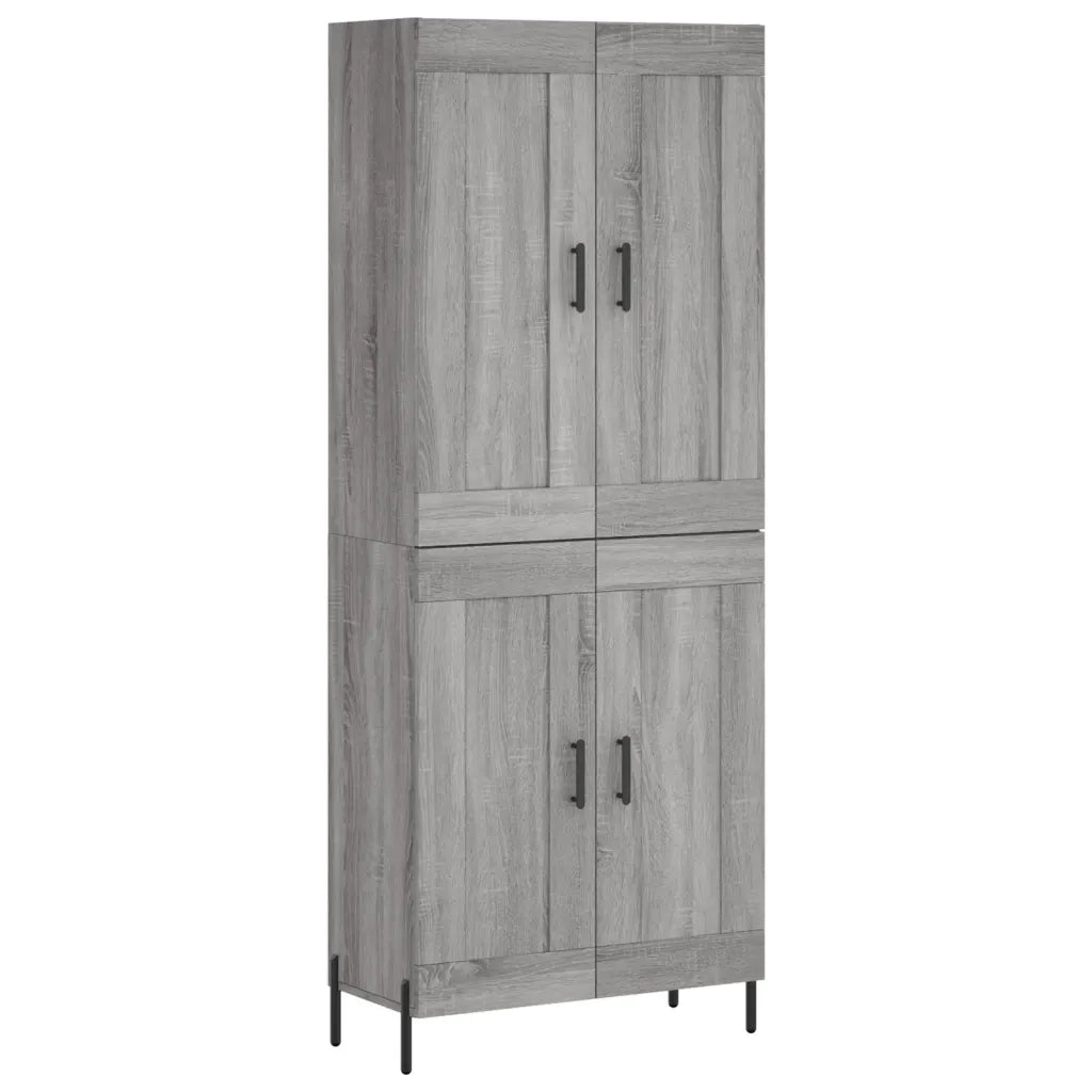 vidaXL Credenza Grigio Sonoma 69,5x34x180 cm in Legno Multistrato