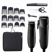 Trade Shop - Kit A 2 Rasoi Combinato Tagliacapelli Barba Trimmer Professionale Con Filo V-023 -