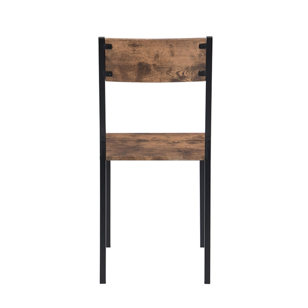 Set da pranzo con tavolo e 2 sedie, design salvaspazio, colore marrone