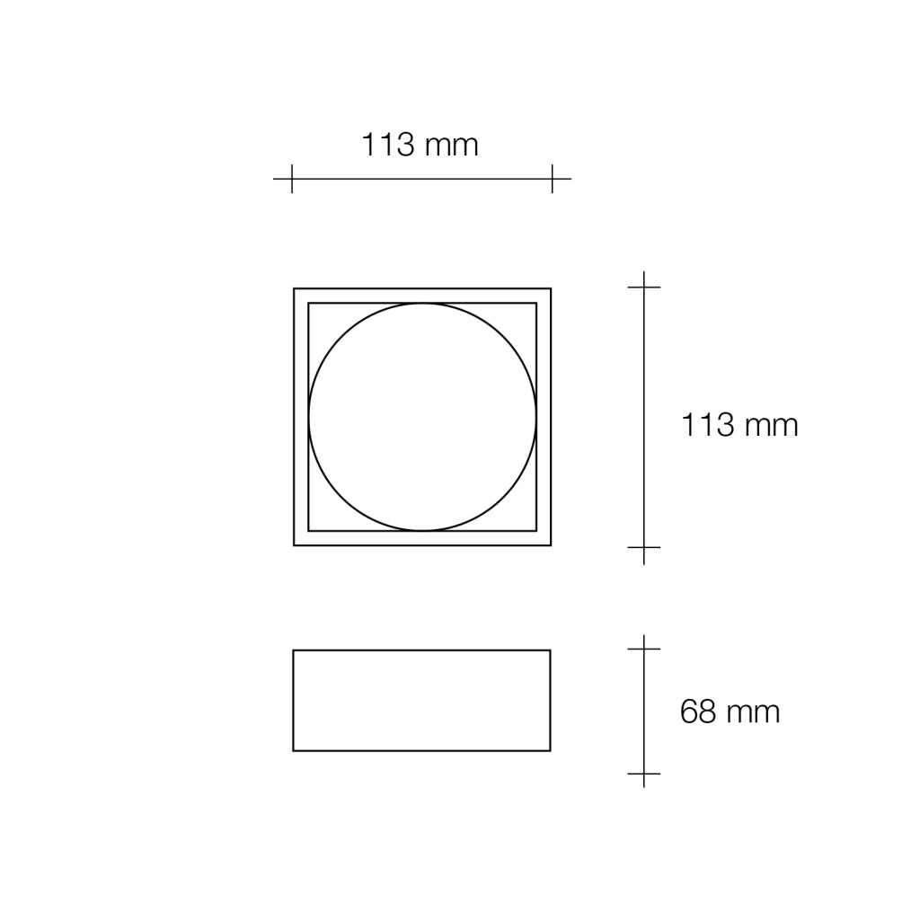 FILIATRA faretto ad Incasso 1 Luce Quadrato Con Vetro bordo bianco attacco GX53 11,5cm