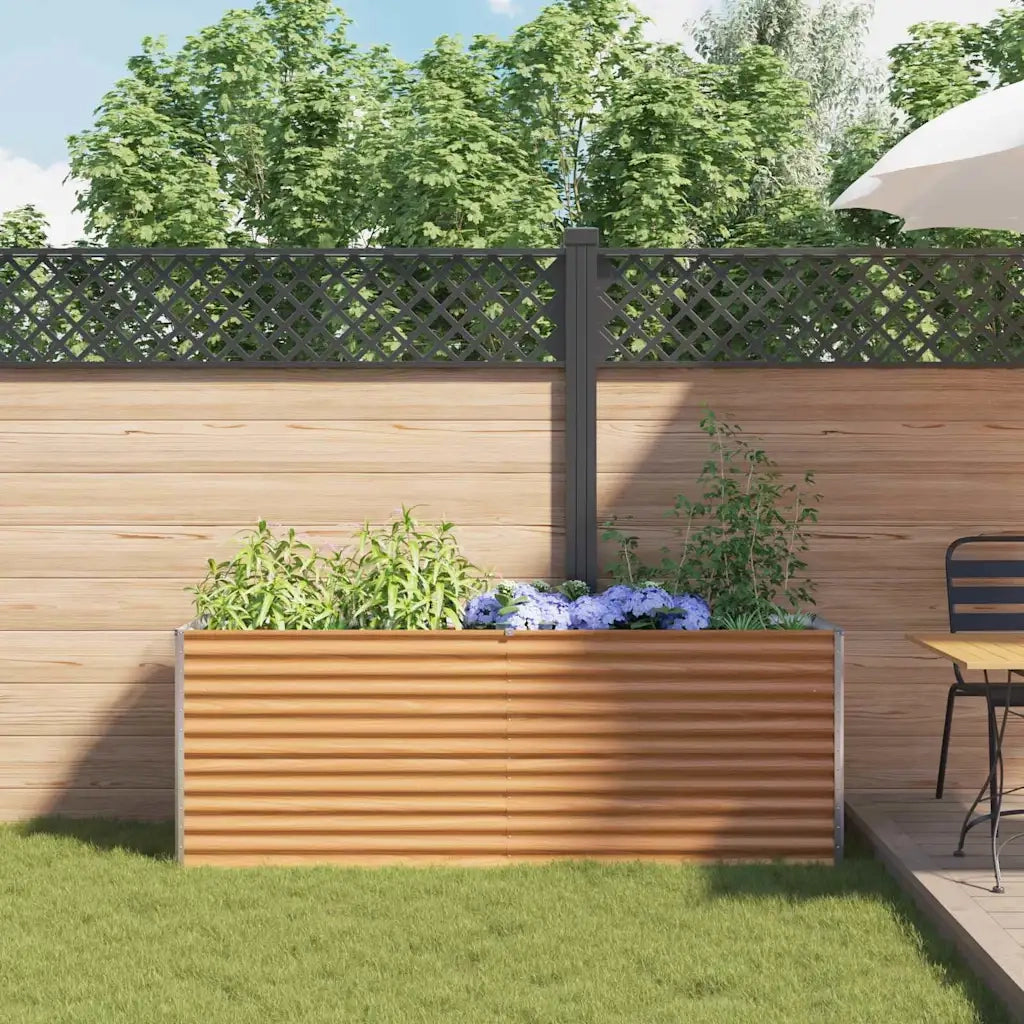 Fioriere | Cassetta per fiori | Letto rialzato da giardino 195 x 50 x 68 cm Acciaio zincato