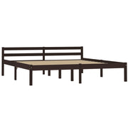 Giroletto senza Materasso Marrone Scuro 160x200 cm Legno Pino 283206