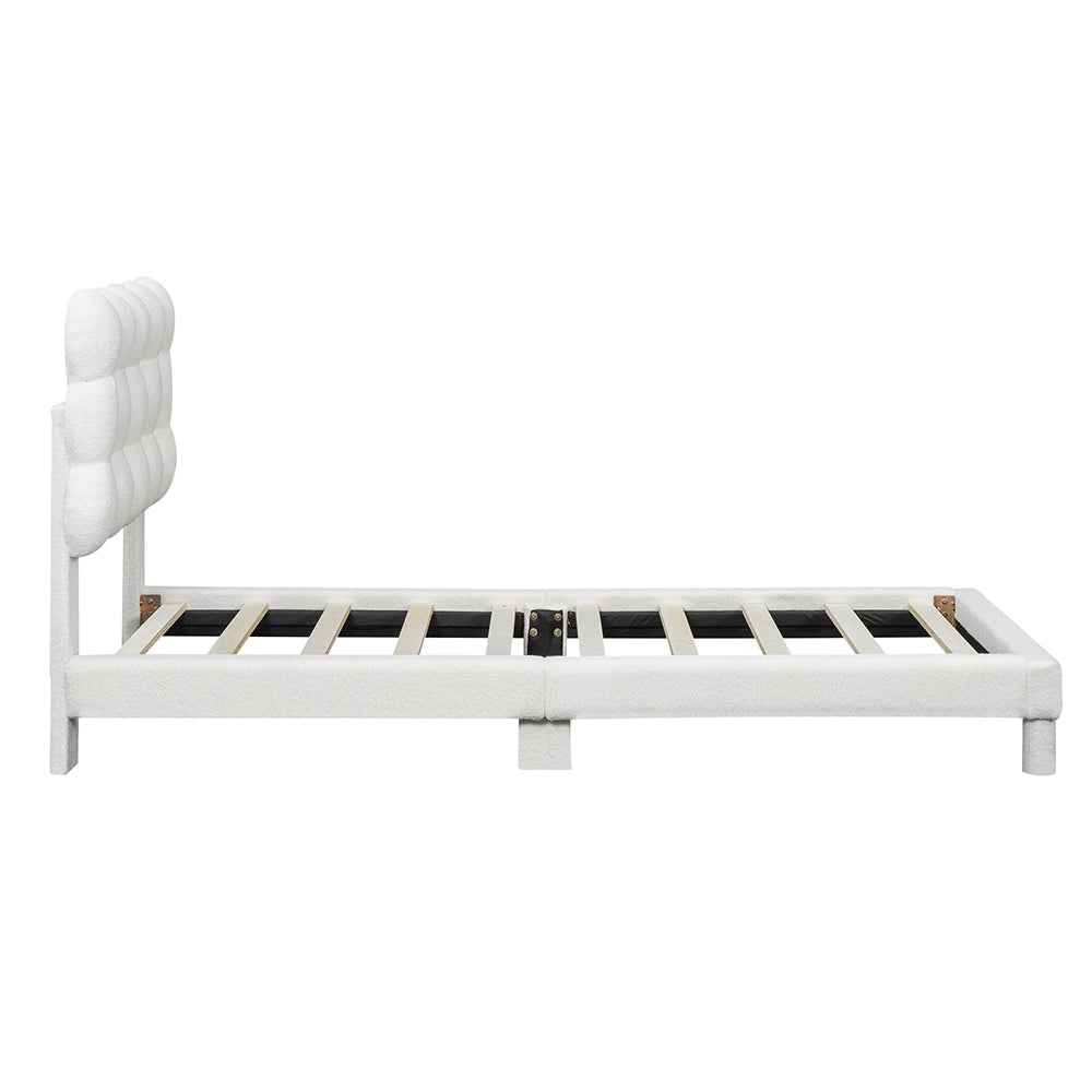 Letto singolo per bambini - Xylo - 90x200 cm - Bianco - Testiera regolabile