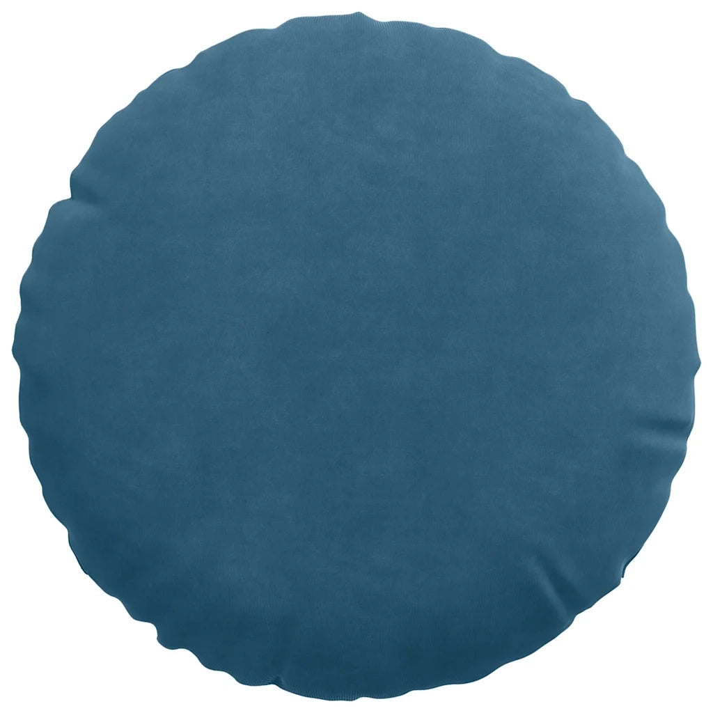 Cuscini per Seduta 2 pcs Blu Ø30 x 13 cm Velluto