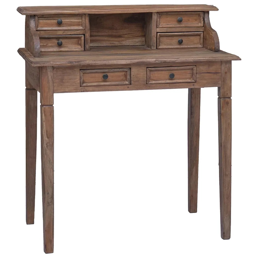Scrivania con Cassetti 90x50x101 cm in Legno Massello di Mogano 283912