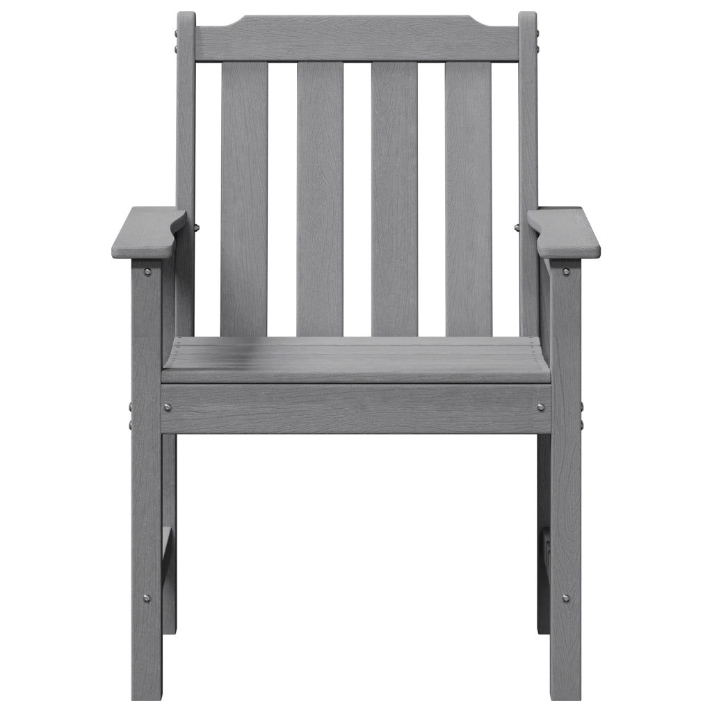 Sedie da Giardino 4 pezzi Grigio Chiaro 65.5x55.5x88 cm HDPE