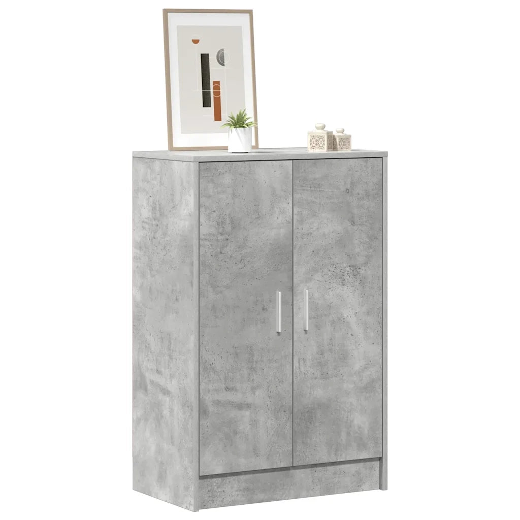Scarpiera-Scaffale per scarpe Grigio Cemento 60x35x92 cm in Truciolato 933428