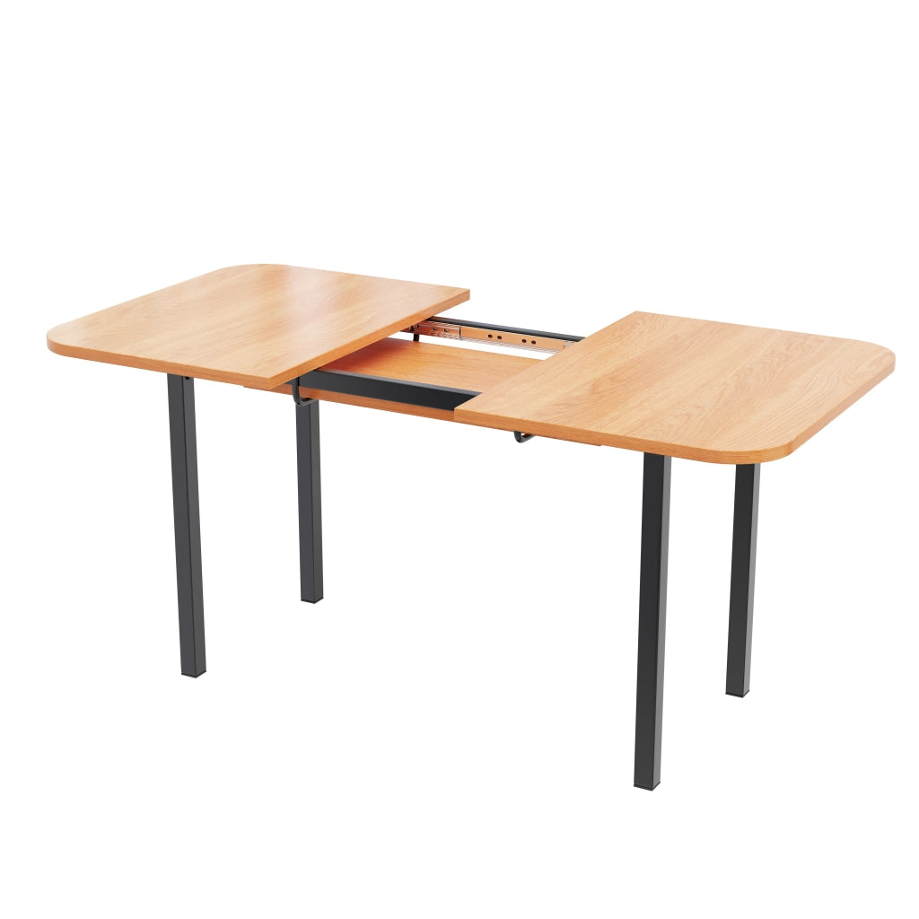 Tavolo allungabile con piano estensibile stile classico per sala da pranzo in MDF finitura quercia bianca americana