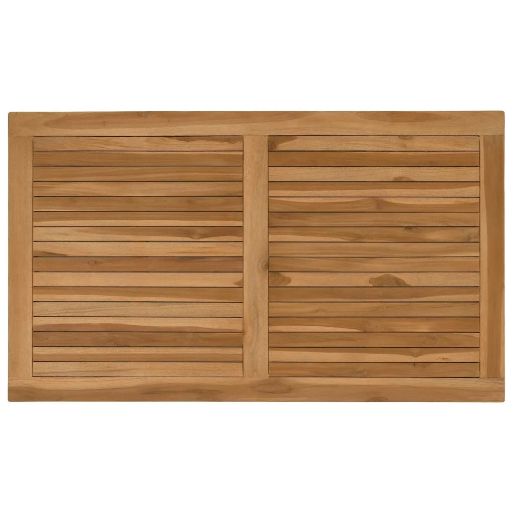 Piano del tavolo Rettangolare Legno di teak solido Naturale 42033169
