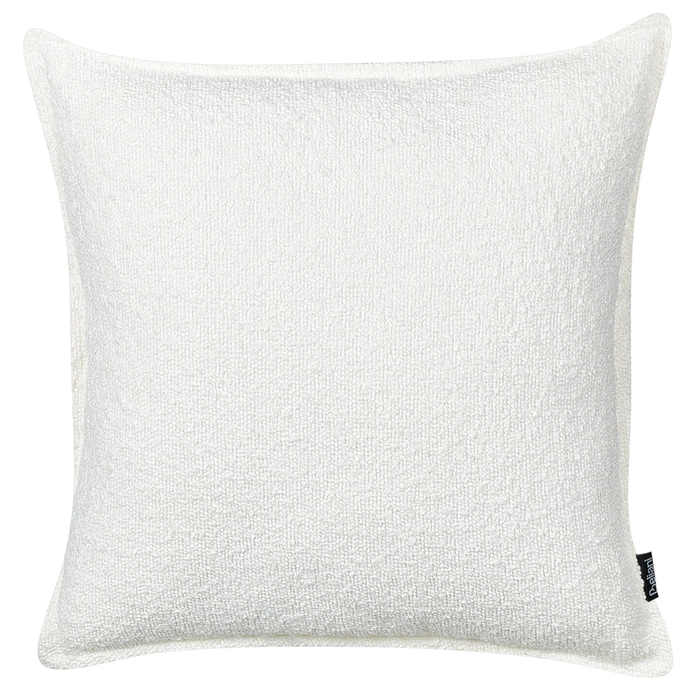 Set di 2 cuscini decorativi in tessuto felpato con motivo a tinta unita bianco crema divano camera da letto salotto