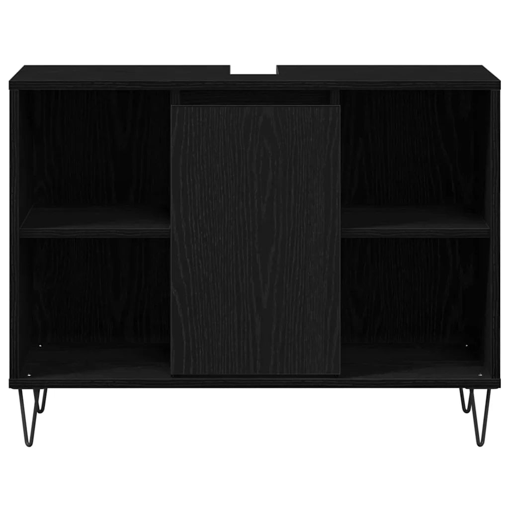 Mobile da Bagno | Armadio da bagno Nero 80 x 33 x 60 cm Legno multistrato