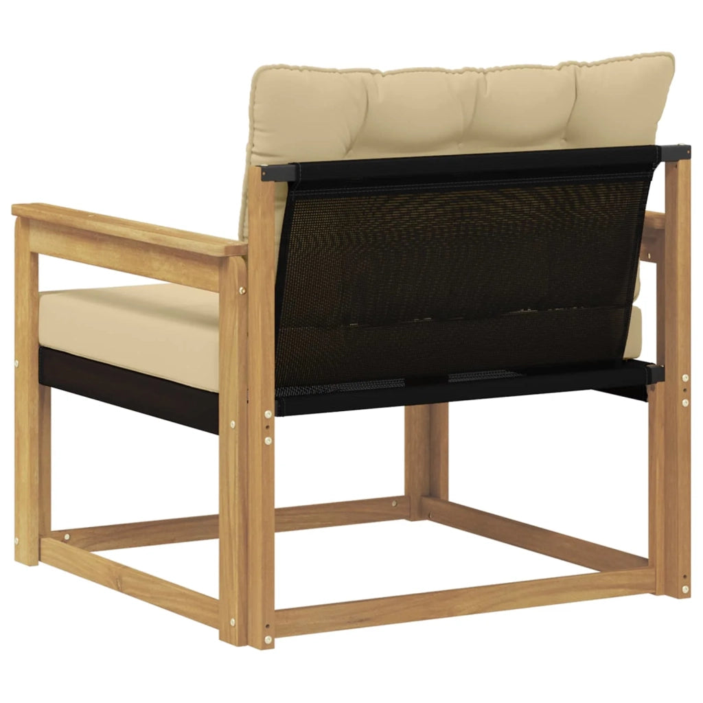 Set di divani da esterno-Sofa da giardino Legno di Acacia Massello e Textilene 832180