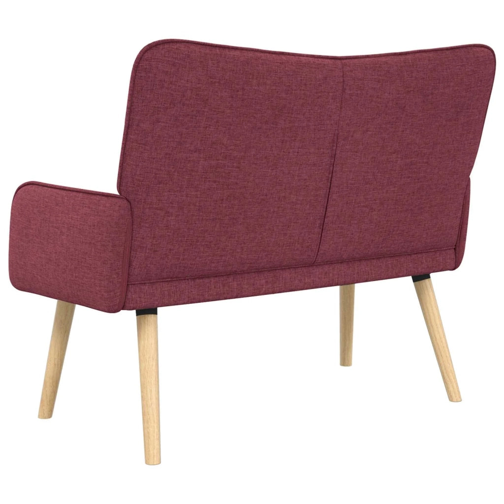 Sofa a Due Posti Rosso vino 115 x 61 x 87 cm Tessuto 42028894