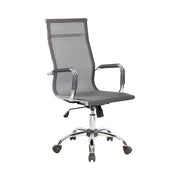 Poltrona da Ufficio Rockhampton, Sedia con Ruote Regolabile, Grigio