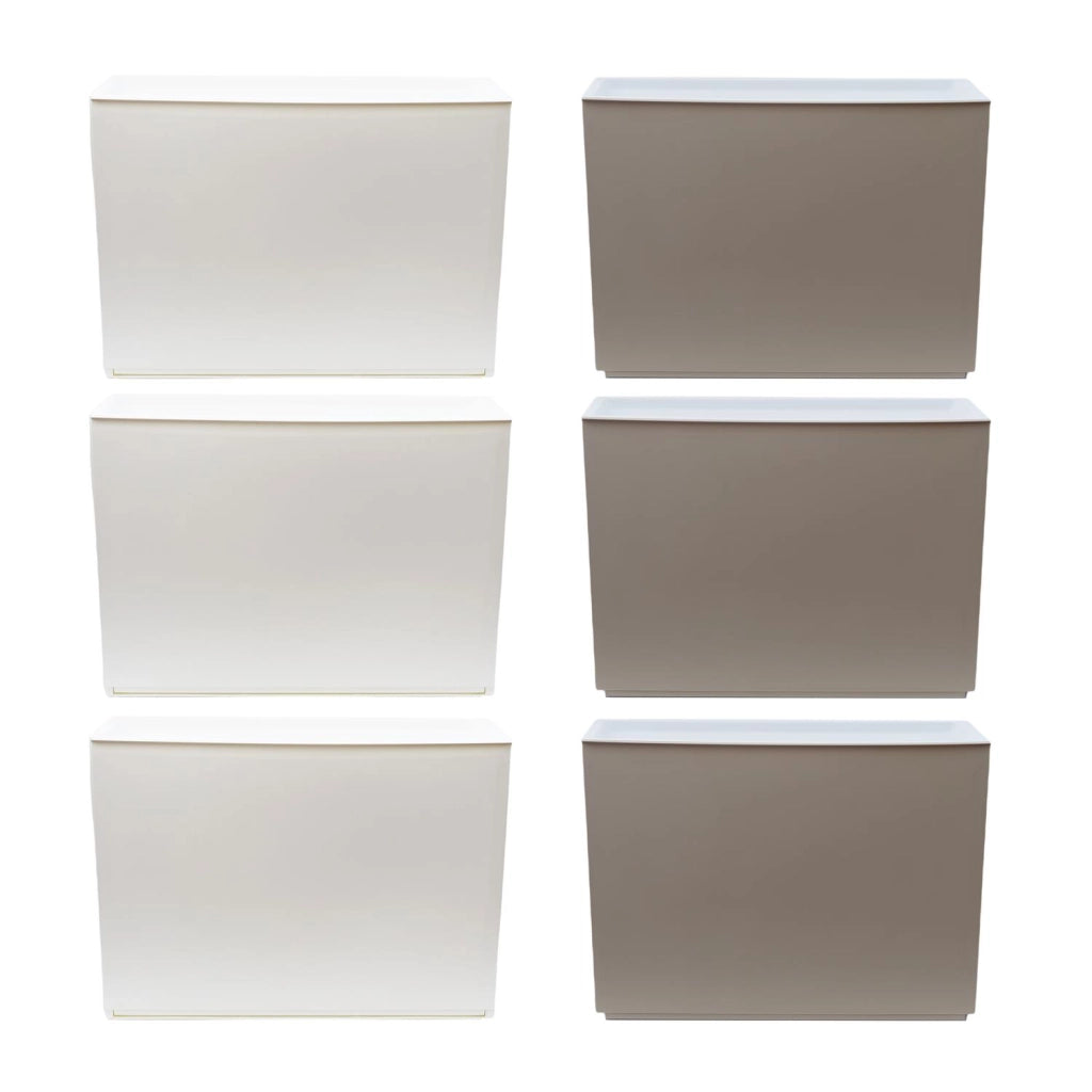 SET 3 SCARPIERE BIANCHE + 3 SCARPIERE TORTORA 51 X 17 X H39 CM