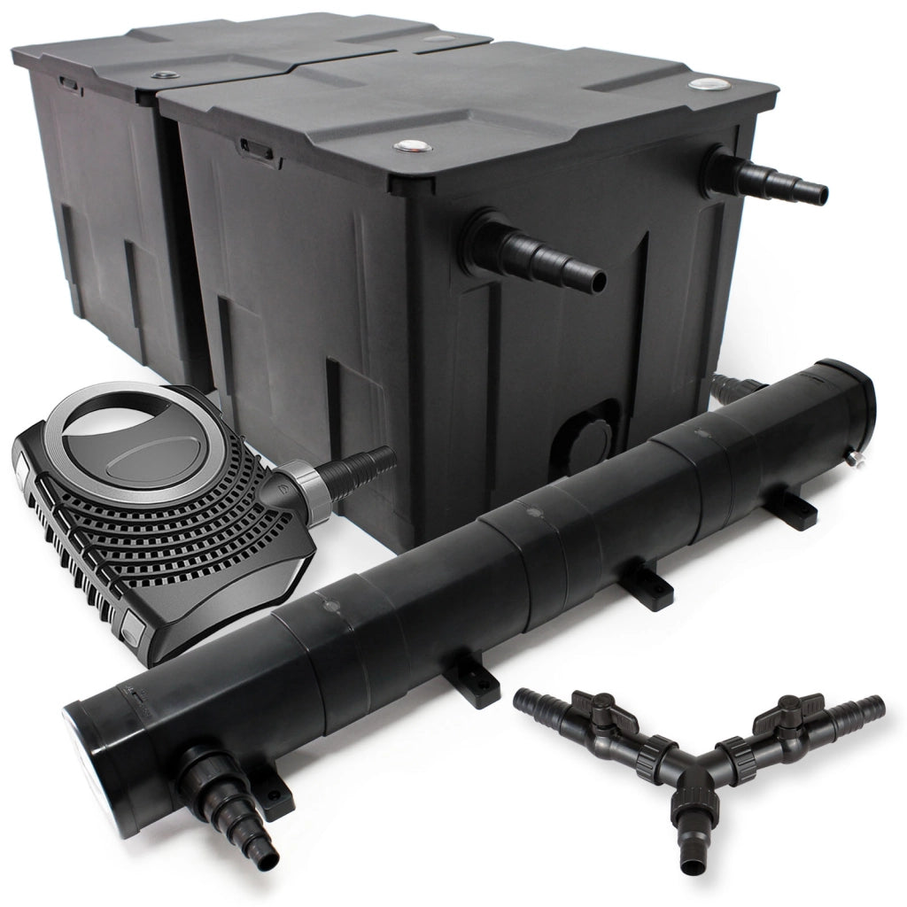 Set Filtro laghetto 60.000l Chiarificatore 72W Pompa NEO10000 80W