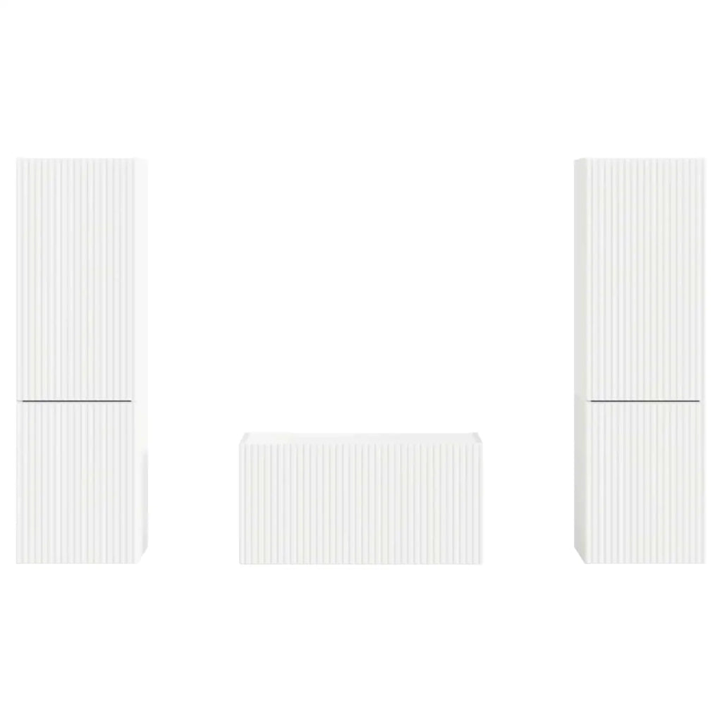 Set mobile TV 5 pcs Bianco Legno multistrato