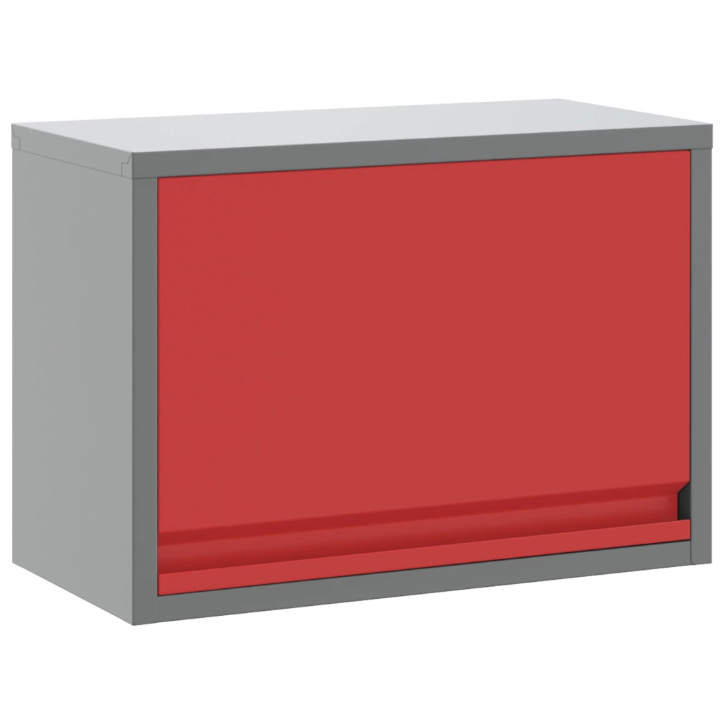 Armadio per attrezzi a parete con porta a gas rossa, 50x25x35 cm