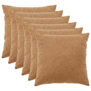 Federa 6 pcs HEERLEN Beige 60 x 60 cm Bouclé 912644