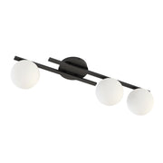 Plafoniera loft sfere vetro nero/bianco 3xE14 Kairo Emibig