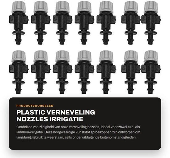 Vernevelatori a Sfere 50 Pezzi - Testa di Sparo - Accessorio d'Irrigazione - Giardino - Raffreddamento ad Alta Pressione - Alta Qualità Polimerico