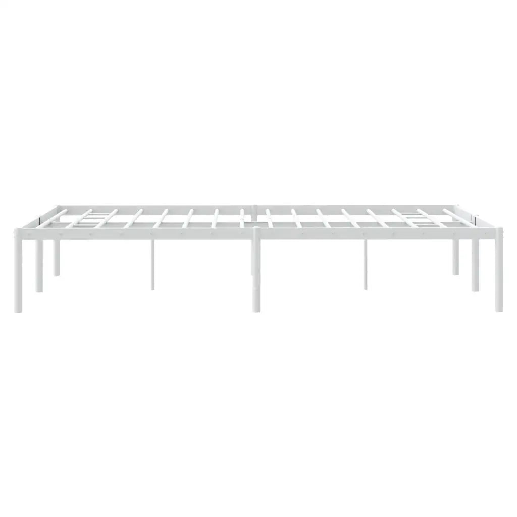 Letto matrimoniale | Letto per adulti | Giroletto in Metallo Bianco 120x190 cm