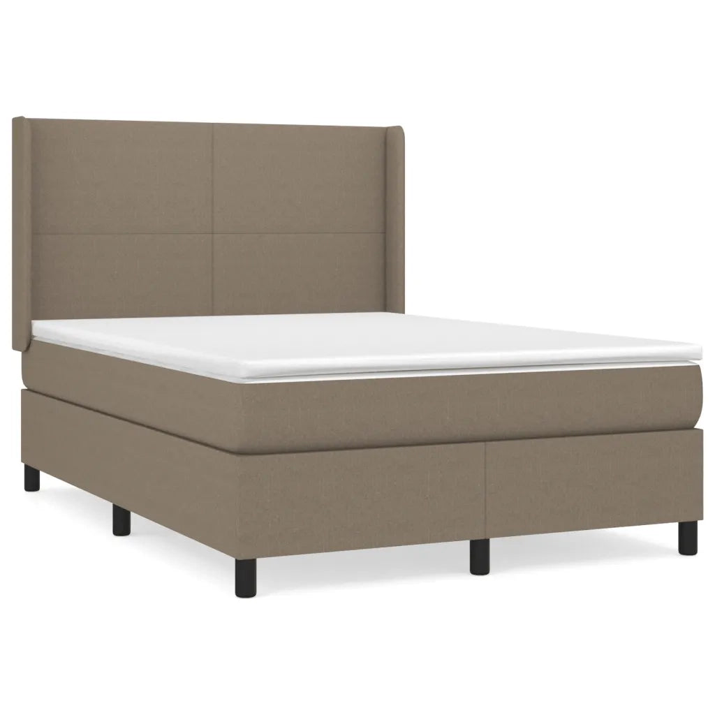 Giroletto a Molle con Materasso Tortora 140x200 cm in Tessuto 3131277