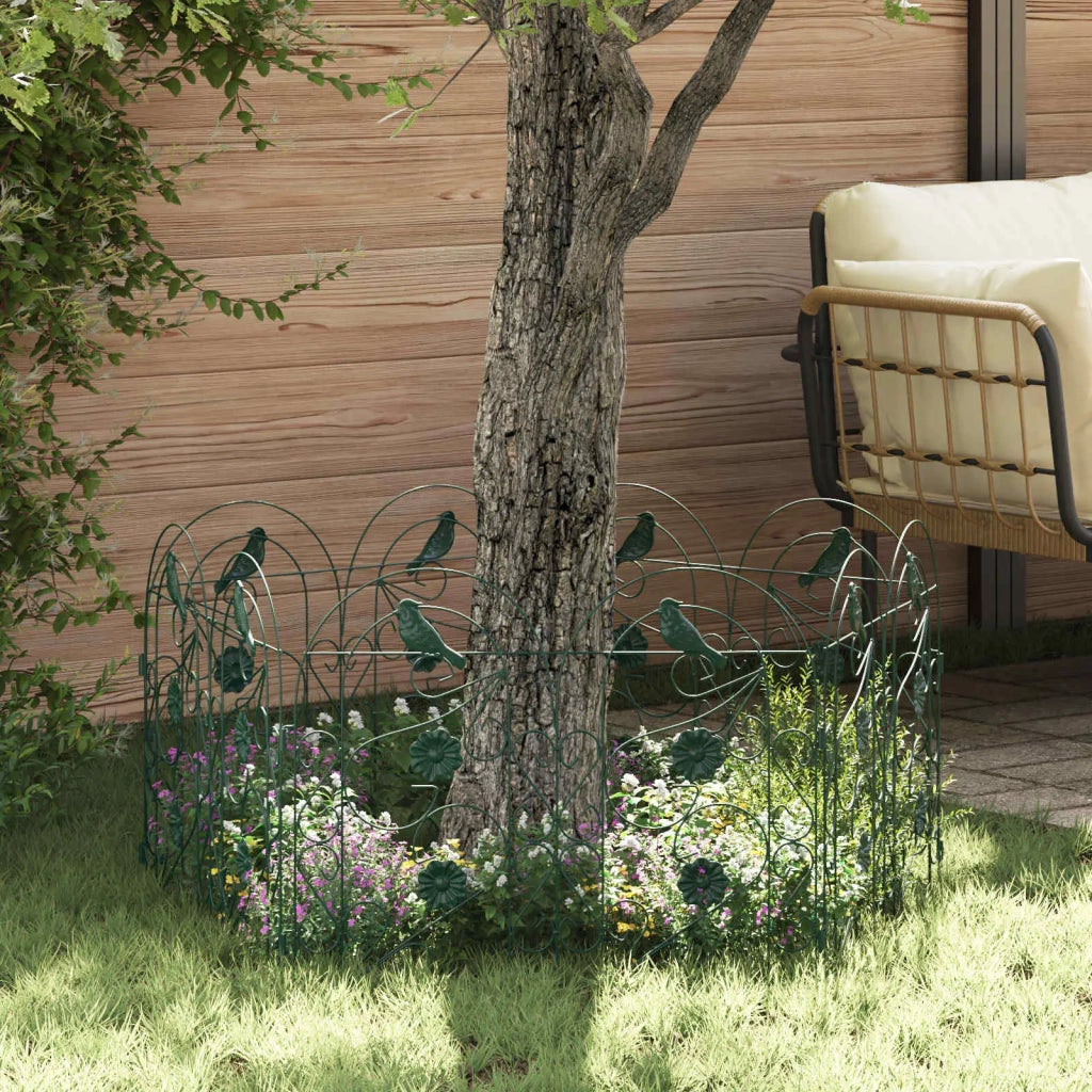 Recinzione per Giardino 5 pz Verde Acciaio CFW3960184