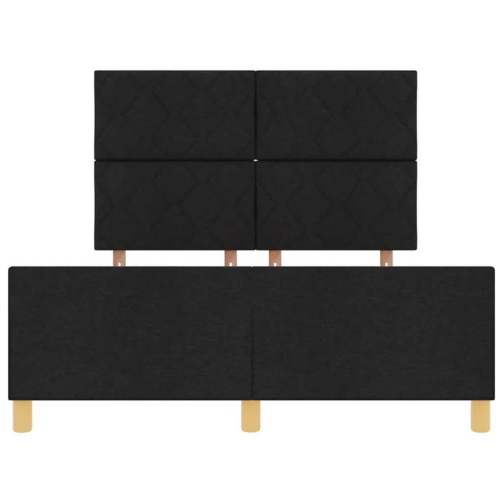 Struttura del letto con testiera Nero 140 x 190 cm Tessuto 3344804