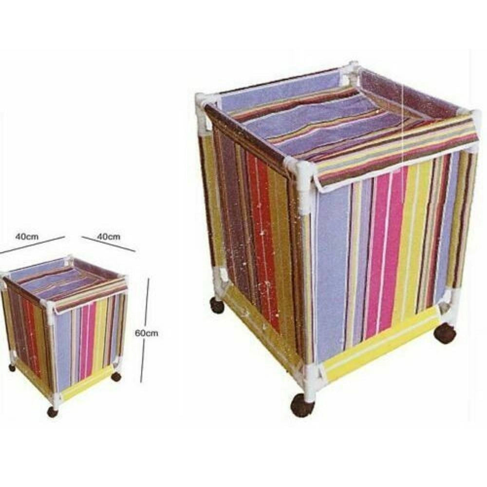 Trade Shop - Cesto Contenitore Porta Biancheria Bucato Con Ruote Rotelle Panni Sporchi Bagno -