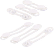 Set di 6 serrature per bambini flessibili per porte e cassetti, trasparenti