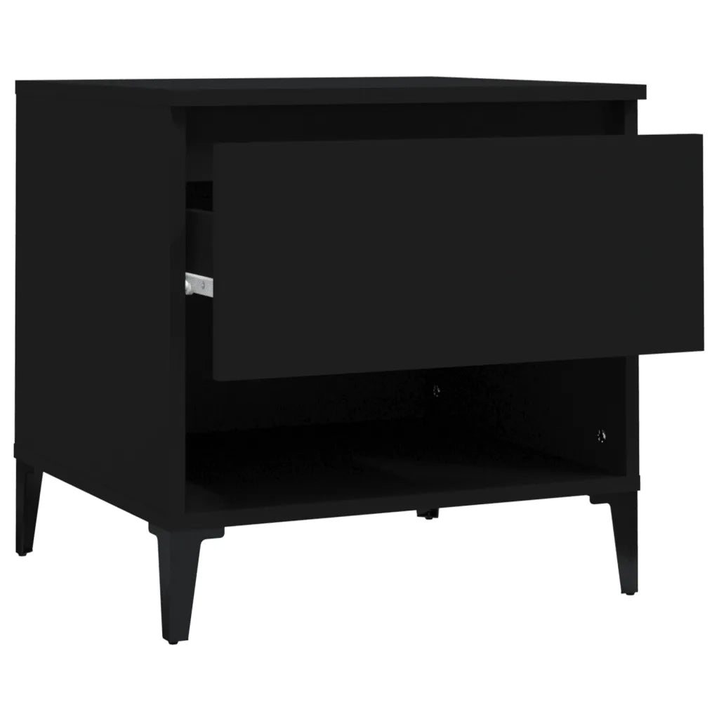 Tavolini 2 pz | Tavolo laterale Neri 50x46x50 cm in Legno Multistrato