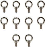 Accessori per Ophanging e Sollevamento - 10 Pezzi - Acciaio Inossidabile 304 - Resistente alla Corrosione - Bave a Scorrimento Preciso - Finestra Argentata - Per Applicazioni di Ophanging e Sollevamento - Occhioni