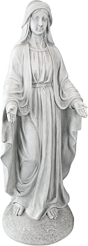 Figura da giardino - decorativa - adatta per giardino o interni - 1 pezzo - bianco spezzato - 15 x 25,5 x 59,5 cm