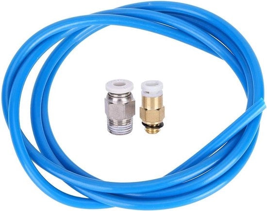 Pulsante a distanza per Bowden - set di tubi per stampante 3D Ender 3 con connessione PTFE pneumatica a incastro rettilineo - 1 metro.