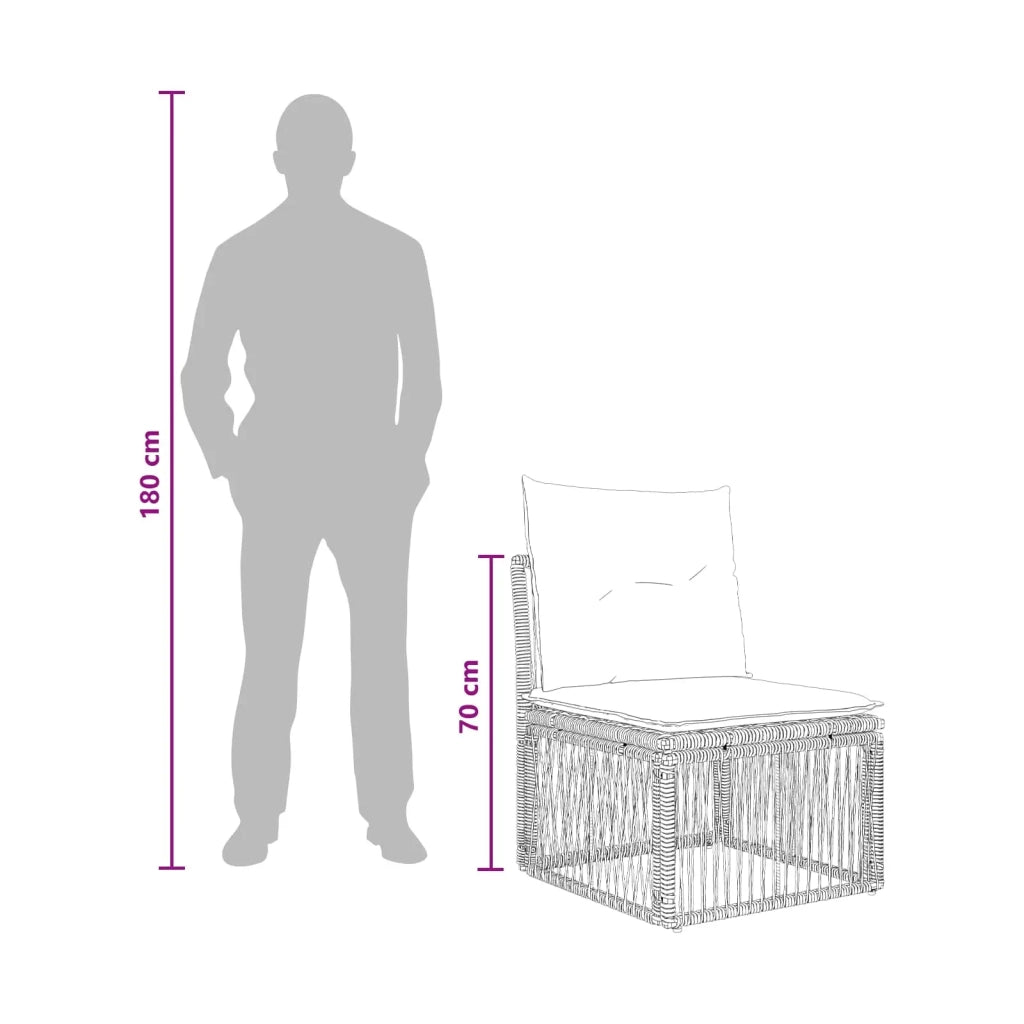 Set Divano da Giardino 10 pcs Grigio polyrattan