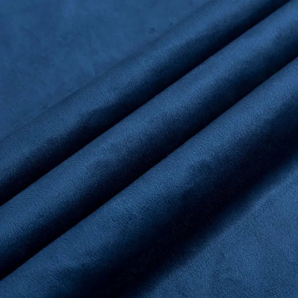Tenda Oscurante Anelli in Metallo Velluto Blu Scuro 290x245 cm 134531