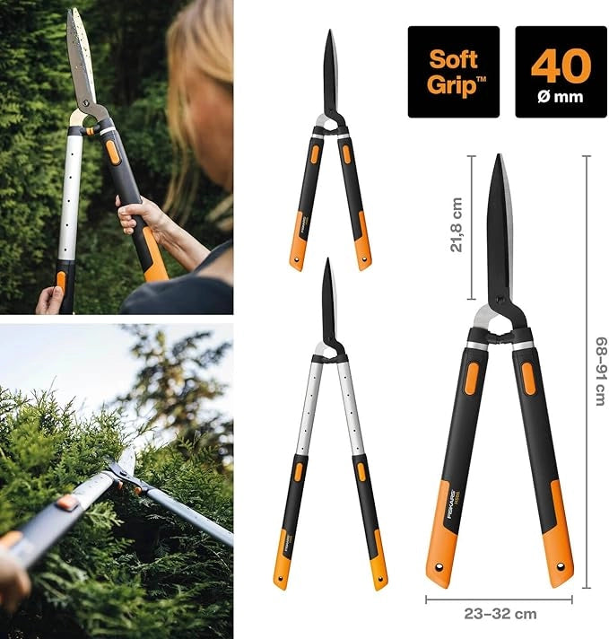 Fiskars CESOIA PER SIEPI TELESCOPICA SMARTFIT HS86 cm. 67,5÷92,5
