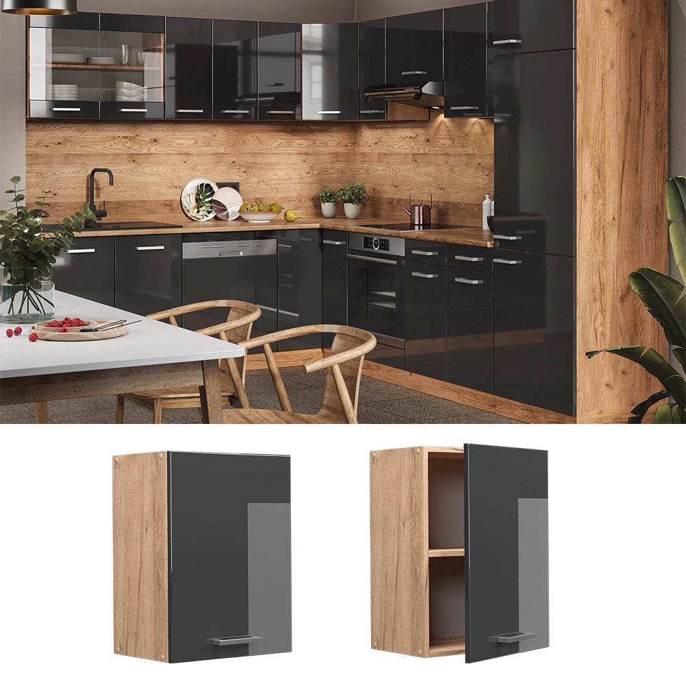 Vicco Pensile da cucina Antracite lucido 45 cm