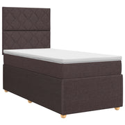 Letto box spring con materasso Marrone Scuro 100 x 200 cm 3454336