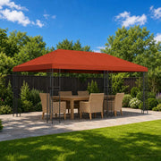Gazebo con pareti laterali 6 x 3 m Terracotta 3375985